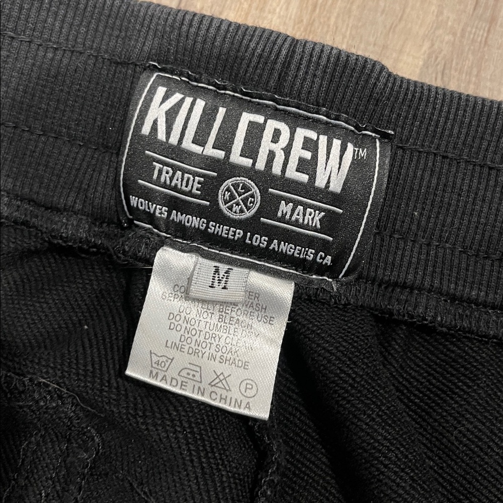 Kill Crew Black Joggers with Red Accent - Picture 3 of 3